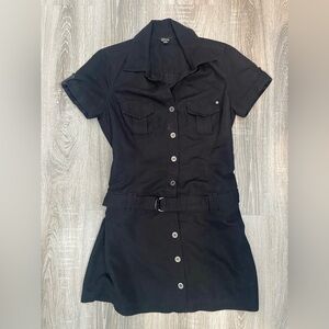 Guess Black Button-Up Dress